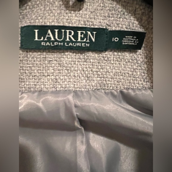 Ralph Lauren Wool Coat, Faux Leather Clasps, size 10 - Picture 3 of 9